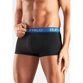 Buffalo Hipster, (Packung, 4 St.), knapp sitzende Boxershorts mit Kontrastbund aus Baumwollmischung Buffalo schwarz-bunt