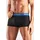 Buffalo Hipster, (Packung, 4 St.), knapp sitzende Boxershorts mit Kontrastbund aus Baumwollmischung Buffalo schwarz-bunt