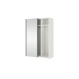 Sconto Schwebetürenschrank Dreamer 153 x 220 x 65 cm Schwarz/Weiß