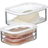 Mepal MODULA Frischhaltedosen Wurst & Käse Set weiß