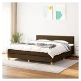 Lattenrost mit Matratze Dunkelbraun 160x200 cm, leicht aufzubauen für Schlafzimmer, Hotel, Schlafsaal