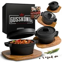 GUSSKÖNIG 4er Mini Dutch Oven-Set