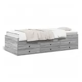 vidaXL Tagesbett mit Schubladen Grau Sonoma 90x200 cm
