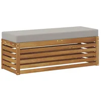 vidaXL Outdoor Hocker Bank Massivholz grau