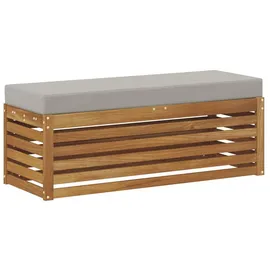 vidaXL Outdoor Hocker Bank Massivholz grau