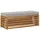 vidaXL Outdoor Hocker Bank Massivholz grau