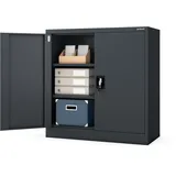Jan Nowak C001B Aktenschrank 92,5 x 90 x 40 cm Anthrazit