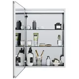 SONNI Spiegelschrank mit Beleuchtung 50 × 70cm Aluminium beschlagfrei Kabelloses Scharnier Design, Badezimmerschrank mit Spiegel und Steckdose für Badezimmer IP44 wasserciht