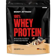 Body Attack 100% Whey Protein Eiskaffee Pulver 900 g