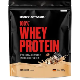 Body Attack 100% Whey Protein Eiskaffee Pulver 900 g