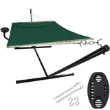 VITA5 Hängematte mit Gestell und Tisch - Hängematte Outdoor für den Garten, Pool & Balkon - Großzügige Hängematten 2 Personen - Doppelhängematte mit Ständer und Beistelltisch - 200 kg Belastbarkeit