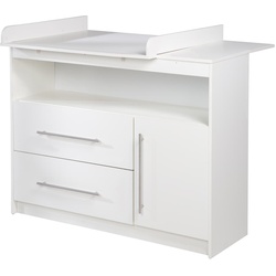 Wickelkommode 'Maren', mit abnehmbarem Wickelansatz, breit, 2 Schubladen, Wickelhöhe 90,5 cm