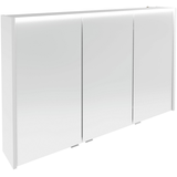Fackelmann LED-Spiegelschrank Verona 110 cm 3 Türen Weiß Glanz
