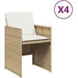 vidaXL Gartenstuhl 56 x 68 x 31 cm beige 4 St.