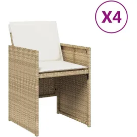 vidaXL Gartenstuhl 56 x 68 x 31 cm beige 4 St.