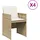 vidaXL Gartenstuhl 56 x 68 x 31 cm beige 4 St.