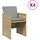 vidaXL Gartenstuhl 55,5 x 68 x 31 cm beige 4 St.