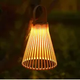 Solar Laterne Outdoor Solar Bambus Weben Hängende Solarleuchten Laterne Licht Gartenlandschaft Tragbare Solarlampe Solarbeleuchtung für Dekoration Garten Terrasse Esstisch