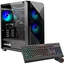 GAMEMAX Gaming-PC "Striker 7448", schwarz, Microsoft Windows 11 Home (64 Bit), 32 GB RAM 1000 GB SSD, Computer, DDR5 RAM, Windows 11