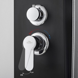 Auralum Duschsystem Duschpaneel Duschsäulen aus rostfreiem Edelstahl mit LED Temperaturanzeige