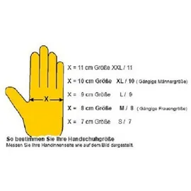L+D GRIFFY Handschuhe Griffy Gr.9 rot/naturfarben Ziegennappaleder/Interlock auf SB-Karte