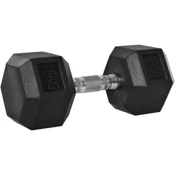 HOMCOM Gummi-Hantel Metall, Gummi