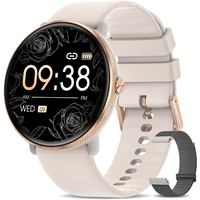 JUNG DekeFit Smartwatch Damen Fitnessuhr, mit Bluetooth Frauen Smartwatch (3,53 cm/1,39 Zoll) Telefon Funktion, 100+ Trainingsmodi, mit Android / iOS