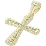 Kettenanhänger ADELIA ́S "Unisex Anhänger – Kreuz Kreuzanhänger aus 925 Silber", gold, Schmuckanhänger, Damen, Silber 925 (Sterlingsilber), Kettenanhänger, Zum Verschenken – ideal zum einen besonderen Tag