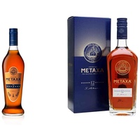 Metaxa 12 Sterne mit 40% vol., Einzigartiger Brandy aus Griechenland (1 x 0,7l) & 7 Sterne mit 40% vol., Einzigartiger Brandy aus Griechenland (1 x 0,7l)