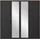 Forte Kleiderschrank Bohol 215,9 x 214 x 59,6 cm Schwarz