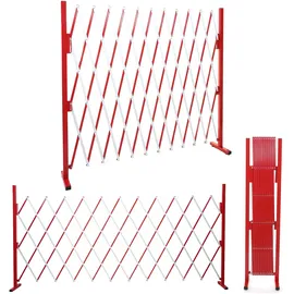 Mendler Scherengitter 36-300 x 153 cm Rot/Weiß