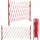 Mendler Scherengitter 36-300 x 153 cm Rot/Weiß