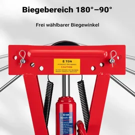 Wiltec Rohrbiegemaschine hydraulisch 8t Rohrbiegegerät Rohrbieger Biegemaschine