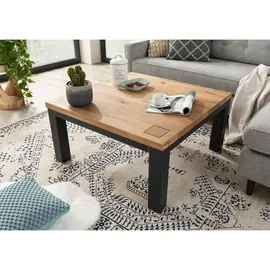 Massivmoebel24 VILLANDERS Beige Wildeiche 90 x 90 x 45 cm