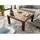Massivmoebel24 VILLANDERS Beige Wildeiche 90 x 90 x 45 cm