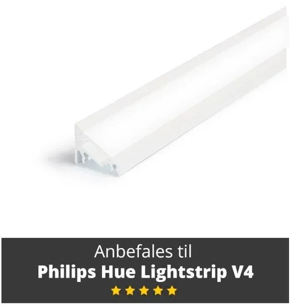 Aluminium-Winkelprofil - Modell C für Philips Hue und WiZ - Weiß