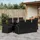vidaXL Gartenmöbel-Set 9-tlg. Schwarz