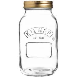 KILNER Einmachglas mit Schraubdeckel 1 Liter Vorratsglas