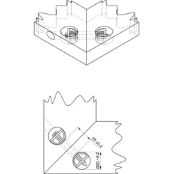 RITTINGHAUS Universalverbinder, Schraube 4, 2 x 55 mm, Kunststoff rot und weiß