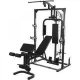 Gorilla Sports Kraftstation - Verstellbar, mit Hantelbank, SCHWARZ No Size
