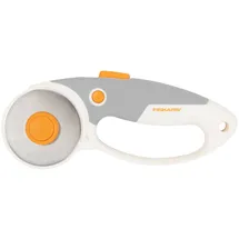 Fiskars Titan-Rollschneider, Rollmesser mit Schlaufengriff, Rechts- und Linkshändig, Klingen-Durchmesser: 60 mm, Orange/Weiß/Grau, 1066040