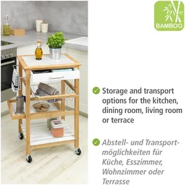 Wenko Servierwagen Finja Bambus 49,0 x 38,0 x 81,0 cm