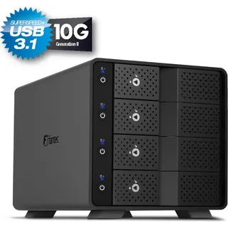 Fantec MB-X4U31 4x 3,5 Gehäuse (3.5"), Festplattengehäuse, Schwarz