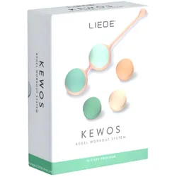 Liebeskugel-Set, 4 Gewichte (15g–55g), Ø 3,2 cm, Peach/Mint (4 Stück) 4 St