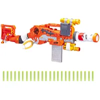 Scravenger Nerf Zombie Strike Toy Blaster with Two 12-Dart Clips, 26 Darts, Light, Barrel Extension, X 40Mm, Stock, 2-Dart Blaster - For Kids, Teens, Adults