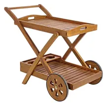BIZZOTTO Servierwagen aus Akazienholz 89x56x76 Noemi - Braun
