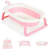 Cangaroo faltbare Babybadewanne Terra Digitalthermometer 87 cm lang Wasserablauf rosa