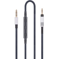 Audio Ersatzkabel kompatibel mit Audio Technica ATH-M50x, ATH-M40x, ATH-M70x Kopfhörer, Audiokabel mit Inline-Mikrofon und Fernbedienung Lautstärkeregler kompatibel mit iPhone kompatibel mit iPad