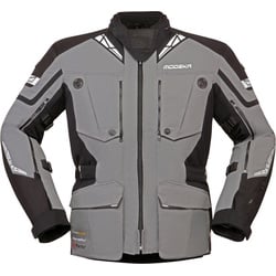 Modeka Panamericana 2 Motorfiets textiel jas, zwart-grijs, 2XL Voorman