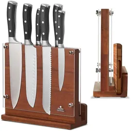 luxuskollektion Messerblock Magnetisch 12-tlg. Braun